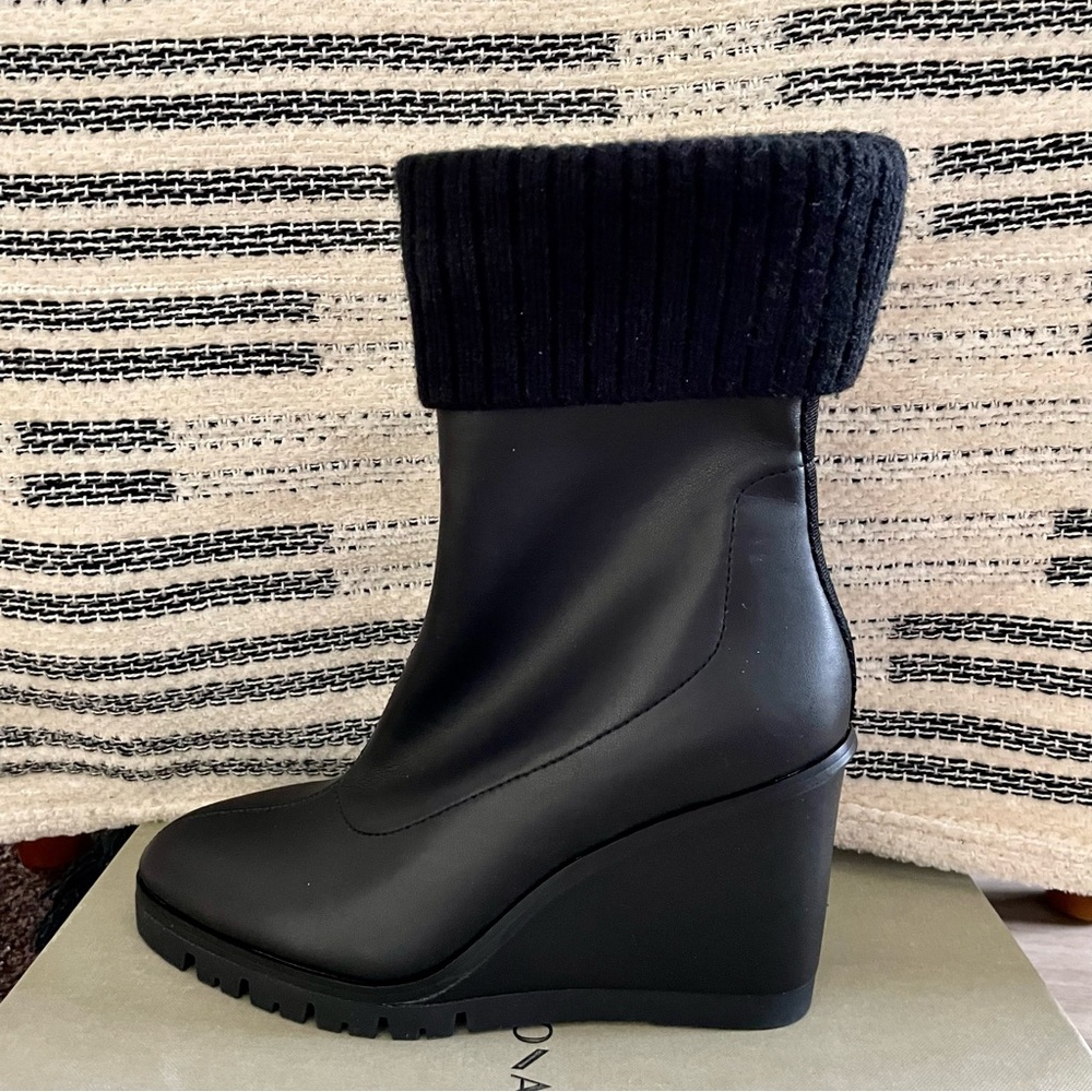 COPY - Donald Pliner Sindie 30 Stretch Zip Up Wedge Boots Size 6.5 NWT - Picture 11 of 12